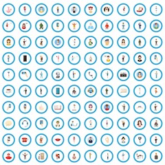 100 mutuality icons set in cartoon style for any design vector illustration