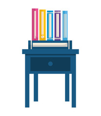 books on bedside table icon