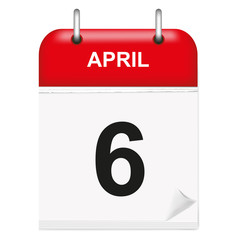 Daily calendar April day 6
