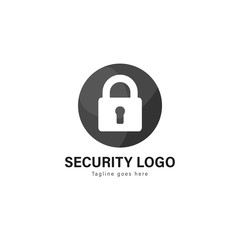 Security logo template design. Security logo with modern frame vector design
