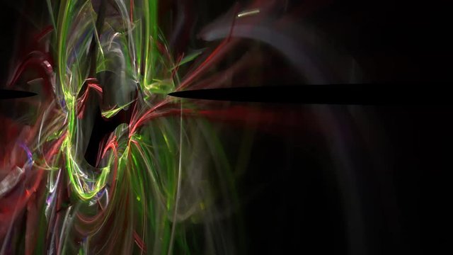 Abstract fractal forms morph and oscillate (Loop)