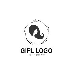 Beauty logo template design. Beauty logo with modern frame vector design