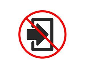 No or Stop. Login arrow icon. Sign in symbol. Navigation pointer. Prohibited ban stop symbol. No login icon. Vector