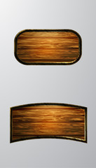 Vector realistic illustration of wooden signboard