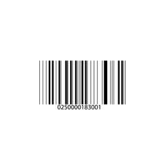 Realistic bar code icon.