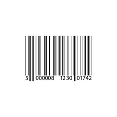 Realistic bar code icon.