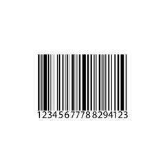 Realistic bar code icon. 