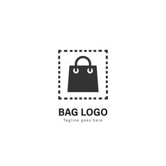 Shop logo template design. Shop logo with modern frame vector design