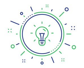 Idea line icon. Light bulb sign. Copywriting symbol. Quality design elements. Technology idea button. Editable stroke. Vector