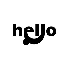 HELLO with Smile logo design