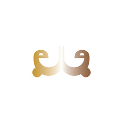 Golden e logo letter design