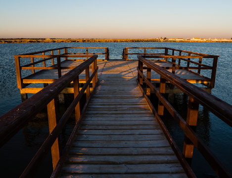 Mota Beach is on San Pedro del Pinatar, Murcia, Spain. 