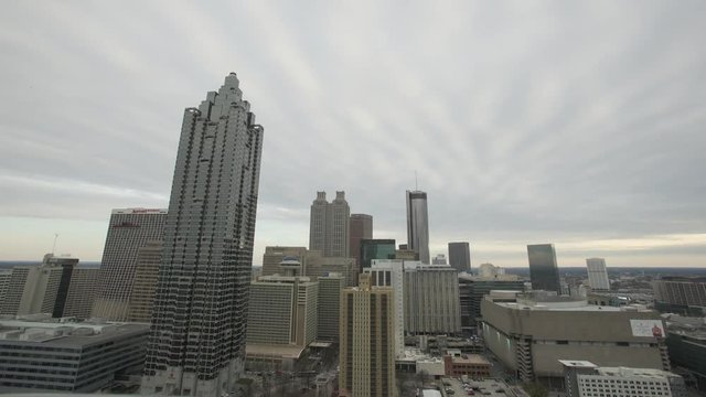 Atlanta Downtown Sunset to Bluehour  Timelapse 4K