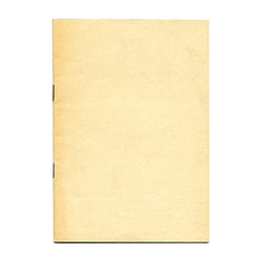Fototapeta premium Old paper texture. Blank vintage page. Rough faded sheet surface. Empty place for text. Isolated on white background. Perfect for retro and grunge style design.