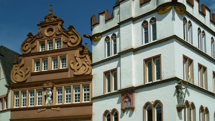 Historic House facades Main Market Trier Rhineland Palatinate Germany, July 2018