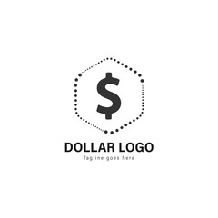 Money logo template design. Money logo with modern frame vector design