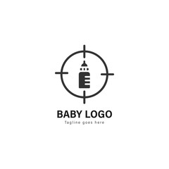 Baby logo template design. Baby logo with modern frame vector design