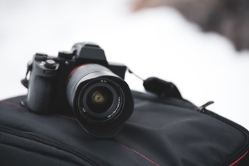 Mirrorless camera on the camerabag