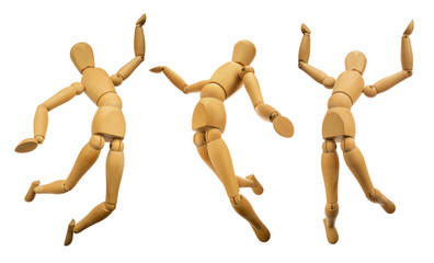 jumping figure painting model