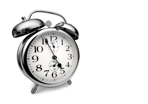in five minutes five on white background