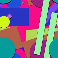 Flat material design - Creative vector trend seamless