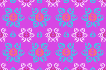 Art floral vector seamless pattern.