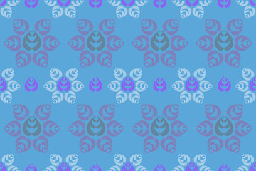 Art floral vector seamless pattern.