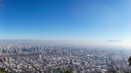 Fototapeta na wymiar Santiago skyline