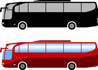 coach bus simple illustration