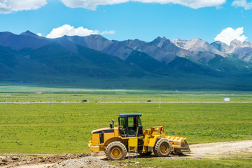 Obraz premium Landscape along Qinghai-Tibet Railway
