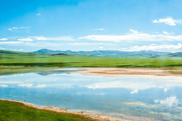 Fototapeta na wymiar anjiangyuan Nature Reserve, the highest elevation natural wetland, Tibet, China
