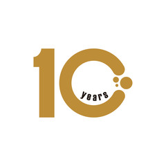 10 Year Anniversary Vector Template Design Illustration