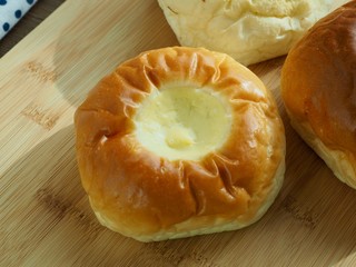 아시아 음식 3가지 단팥빵 