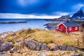 Hamnoy Village at Lofoten Islands in Norway.
