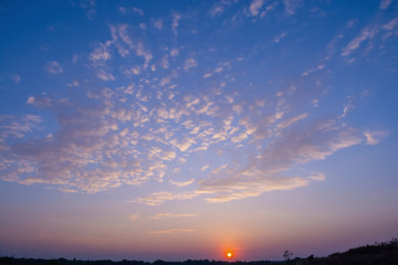 Fototapeta na wymiar Sky sunset, cloud blue beautiful day