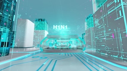 Infection with medical digital technology concept - Powered by Adobe