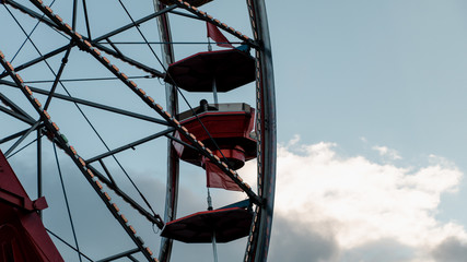 ferris wheel on blue sky