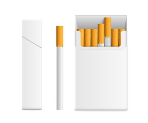 Realistic Cigarette.Isolated.Vector illustration on white background