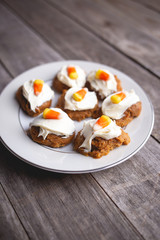 Pumpkin Spice cookies with candy corn