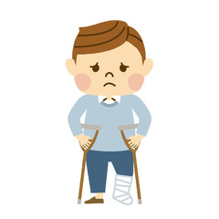 骨折した男性