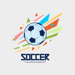 Football or soccer tournament logo design