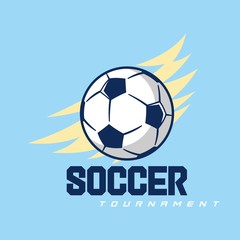 Football or soccer tournament logo design