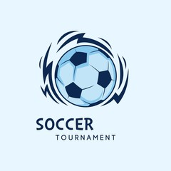 Obraz premium Football or soccer tournament logo design