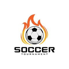 Football or soccer tournament logo design