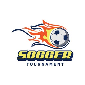 Football or soccer tournament logo design