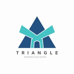 Abstract letter A logo design for company