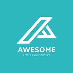 Abstract letter A logo design for company
