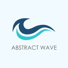 Abstract wave logo template