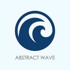 Abstract wave logo template