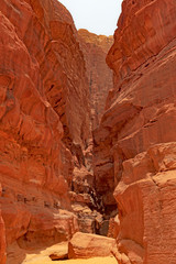 Slot Canyon in the Desert Sandstone